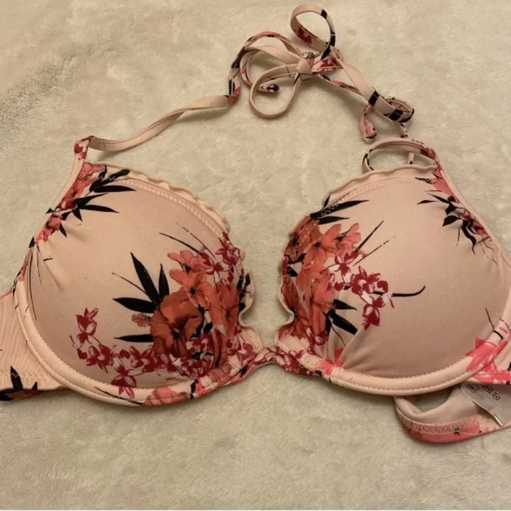 H&M Pink Floral Bikini Top